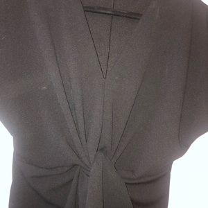 Missguided Knot Front Black Dress